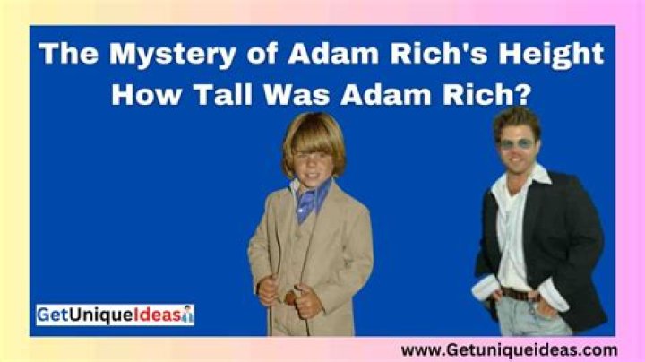 Unveiling Adam Rich's Height: Discoveries And Insights